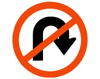 U-Turn Prohibited sign